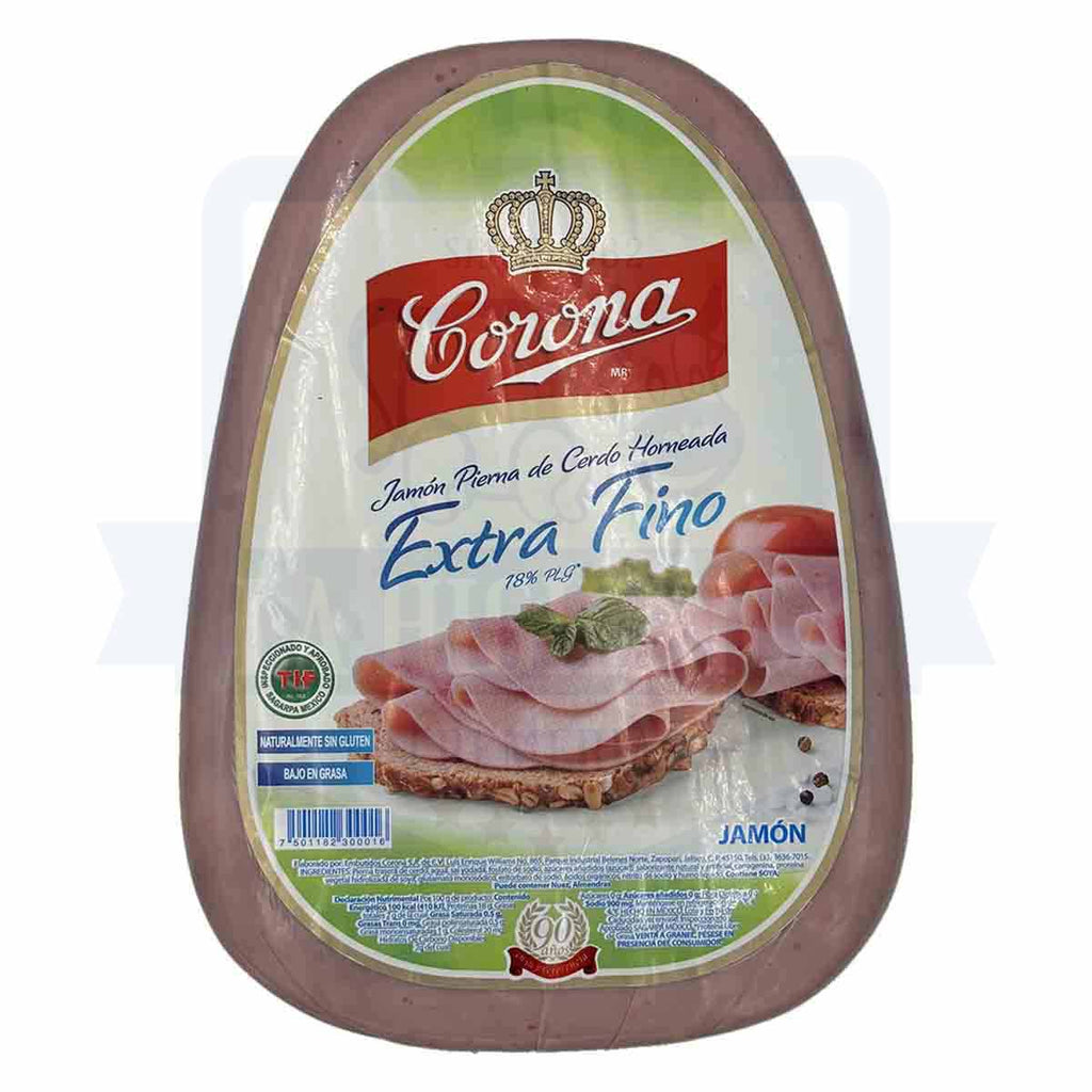 Jamón De Pierna Corona Rebanado.