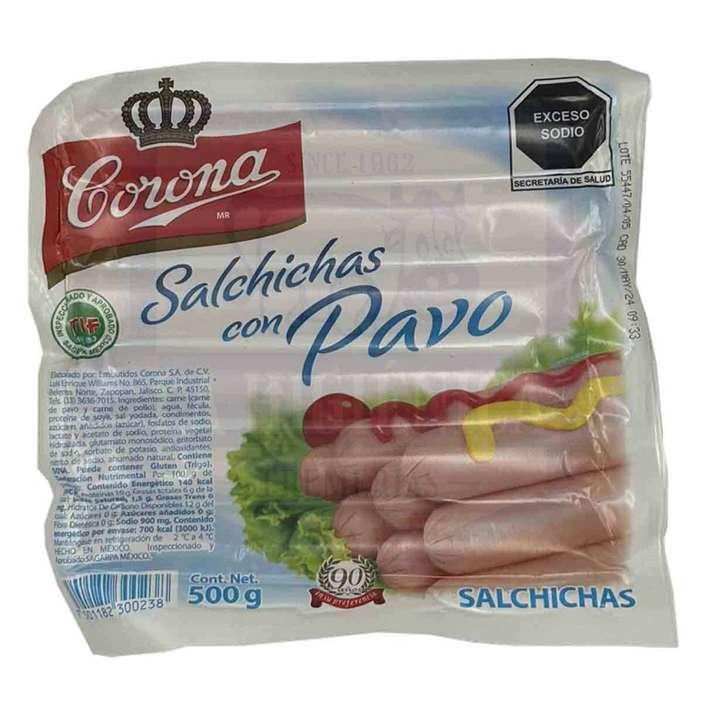 Salchicha de pavo Corona 500g.