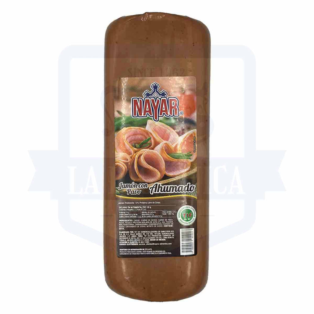 Jamón De Pavo Ahumado Nayar Rebanado.