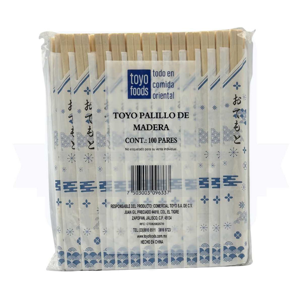Palillo de madera para sushi Toyo Foods 100 pares.