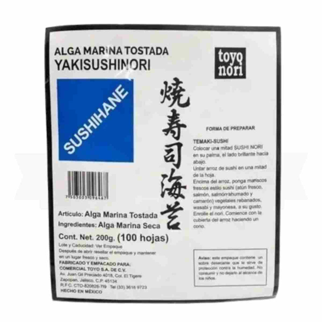 Alga Toyo Foods paquete con 100 hojas