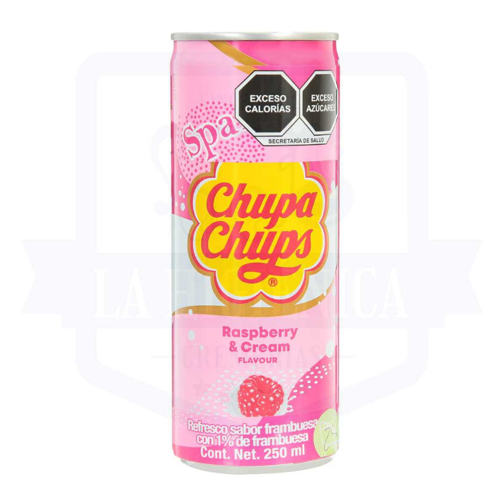 Soda Chupa Chups sabor Frambuesa.