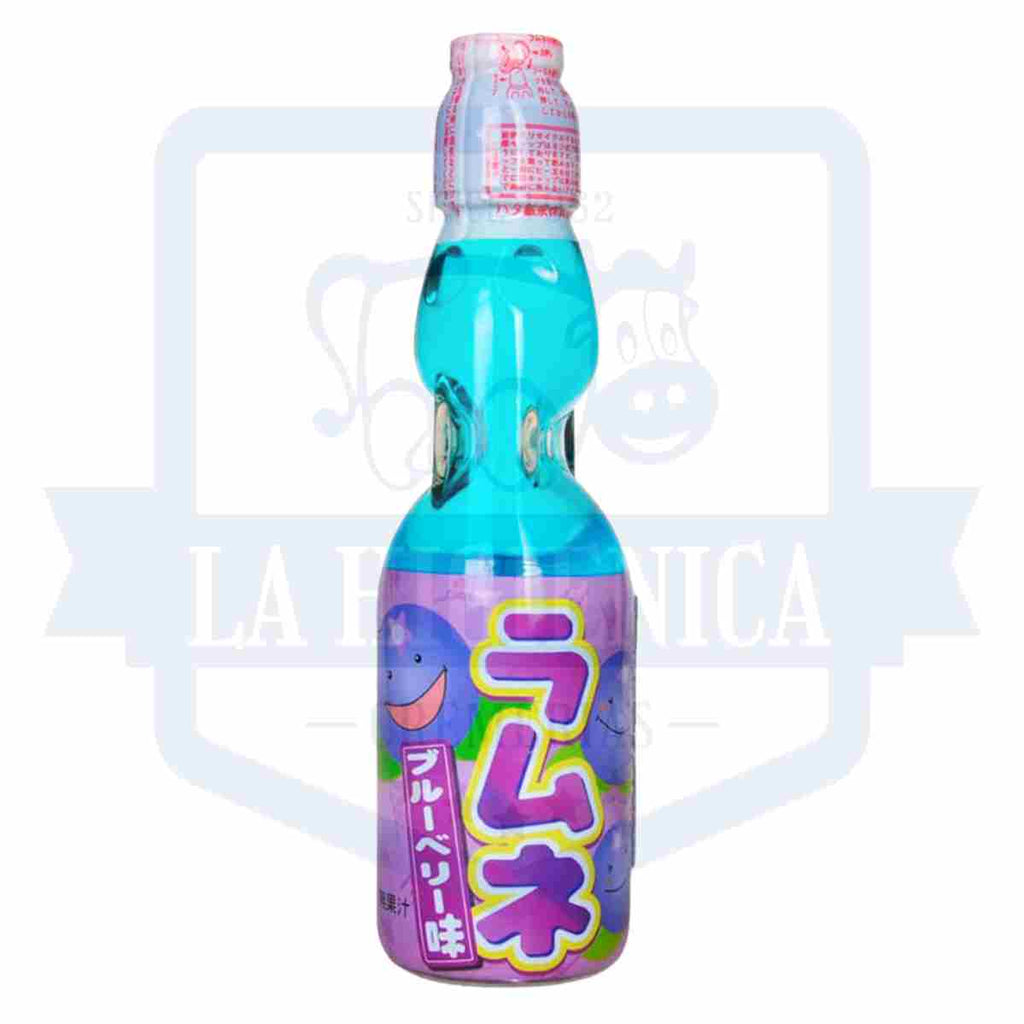 Bebida Ramune de Blueberry.