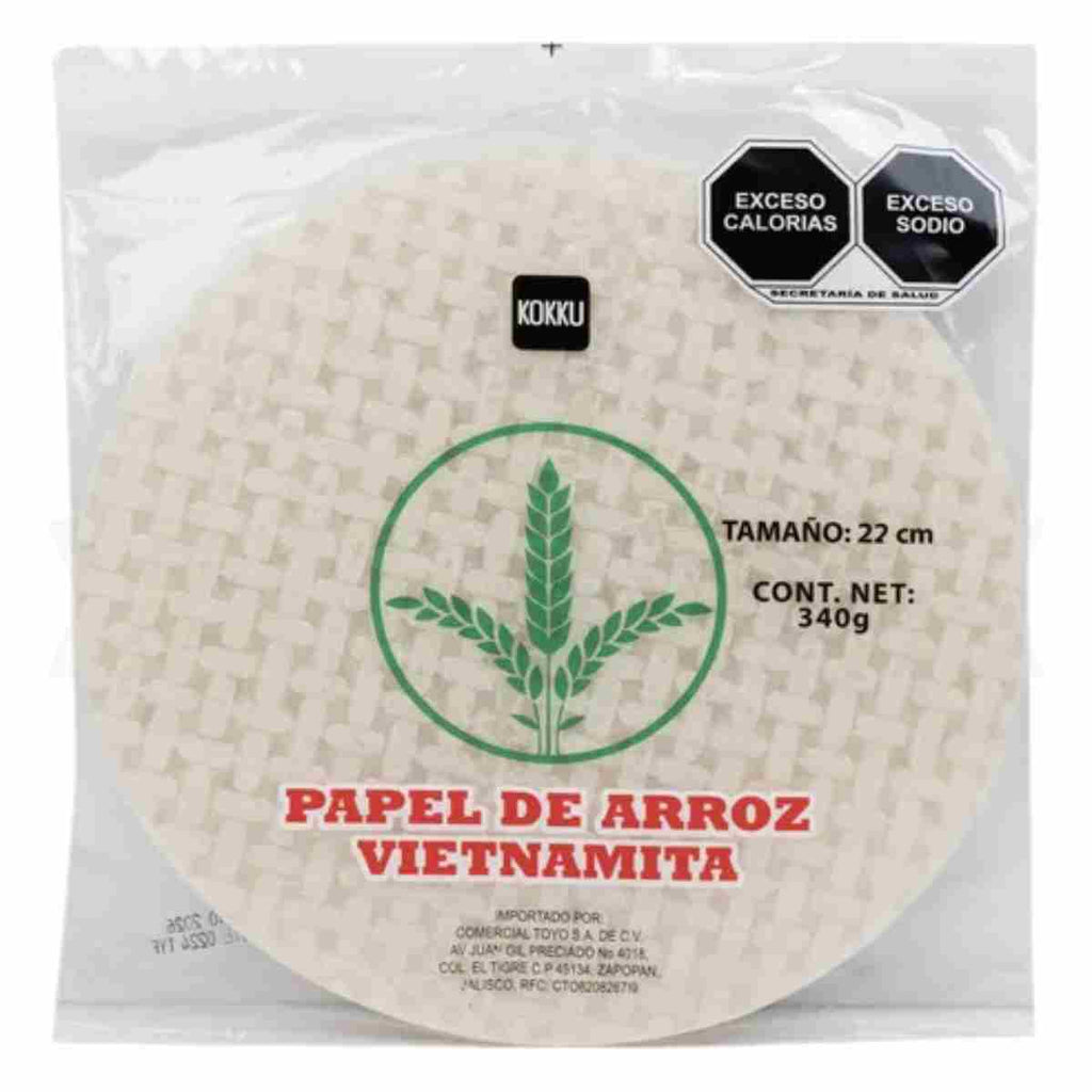 Kokku papel de arroz redondo 22cm.