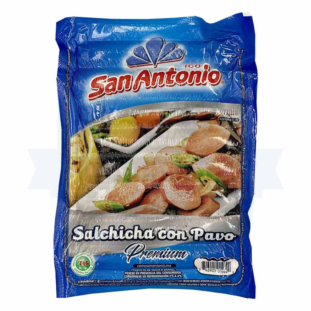 Salchicha de pavo premium San Antonio pq de 2.5k.