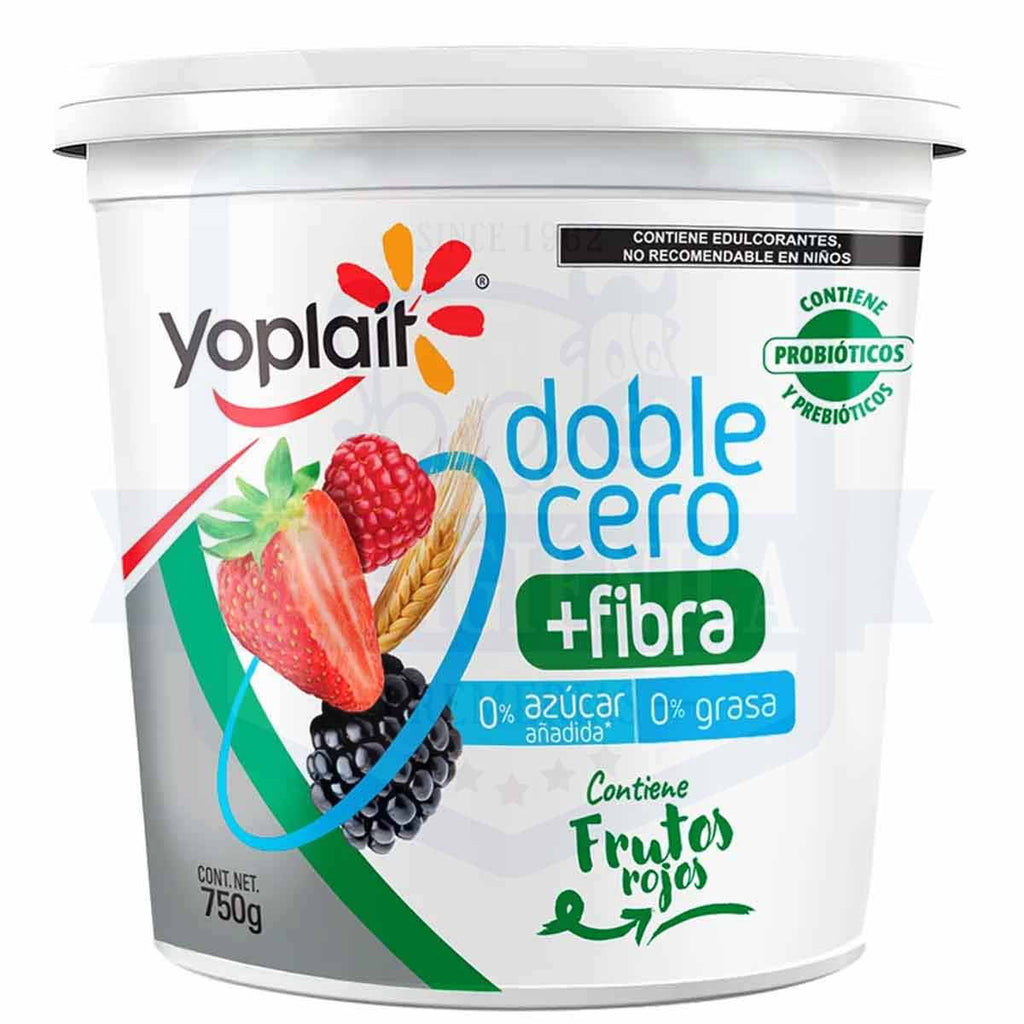 Yoghurt yoplait doble cero fibra 750g.