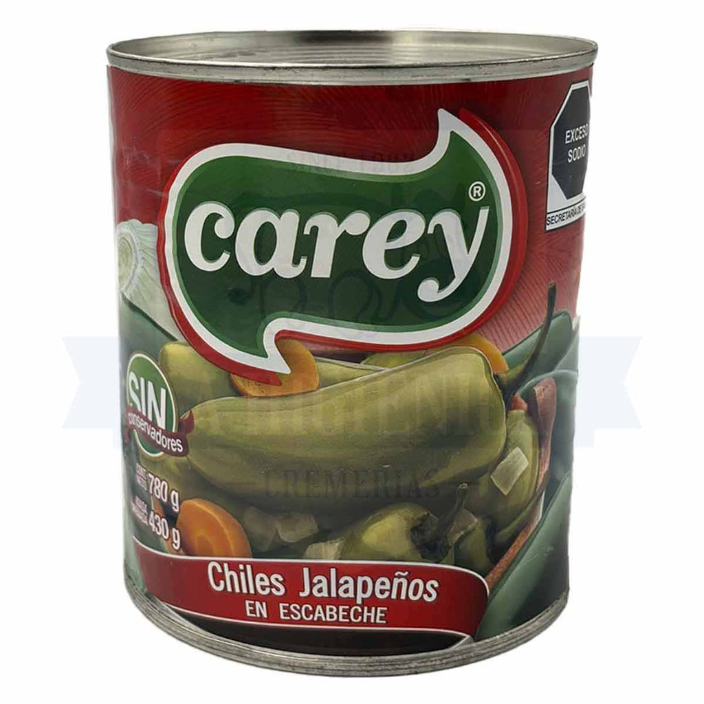 Lata de chiles enteros carey 2.8k.