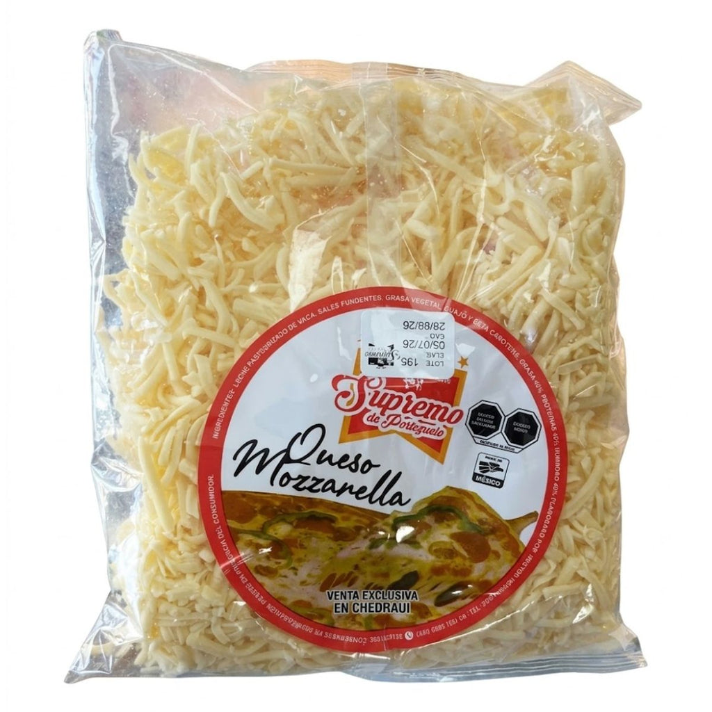 Queso pizzero Mozzarella. 1kg
