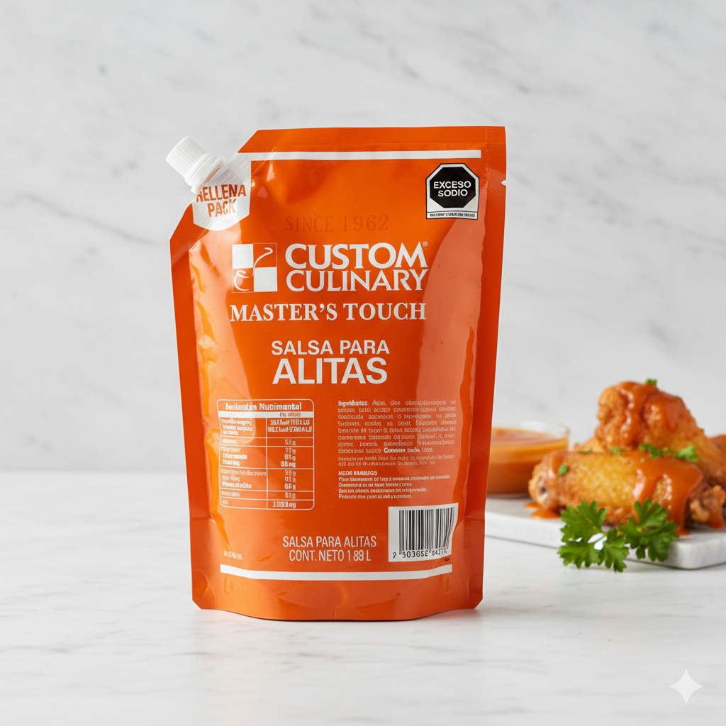 Salsa para Alitas buffalo custom Culinary Pouch de 2 kg