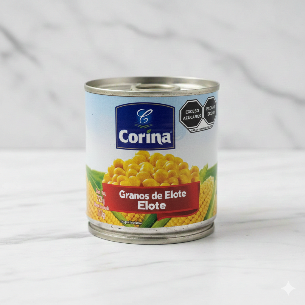 Grano de elote Corina 225g.