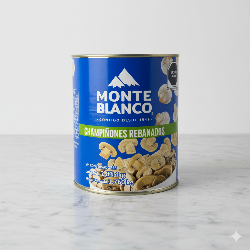 Champiñón Rebanado Monte Blanco.