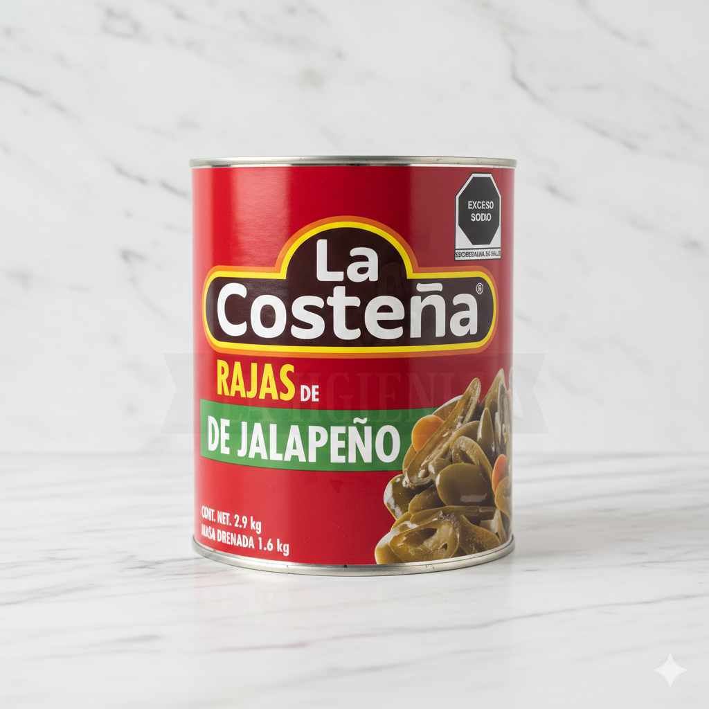 Chiles en rajas la costeña 2.8k.