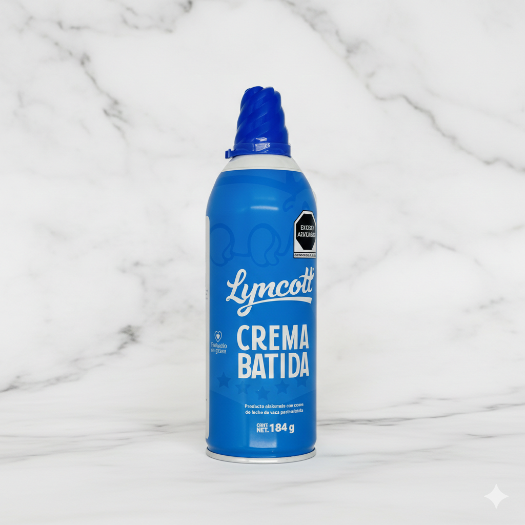 Crema batida en aerosol 184g.