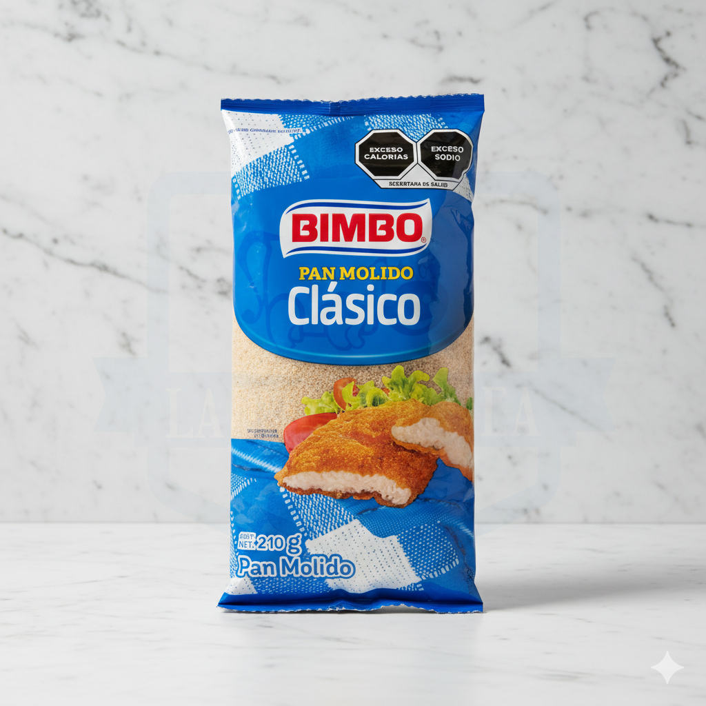 Pan bimbo molido.