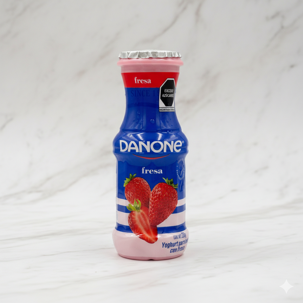 Danone para beber de fresa 220g.