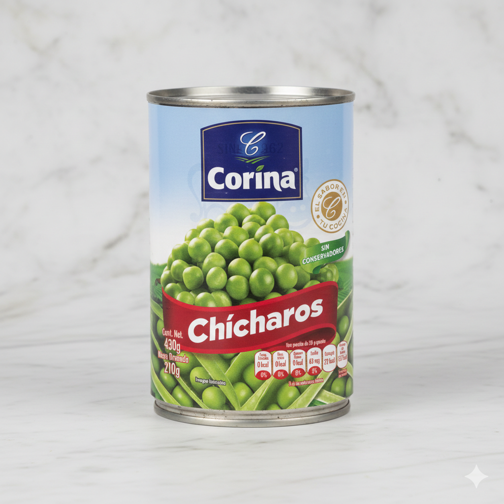 Chicharo natural Corina de 430g.