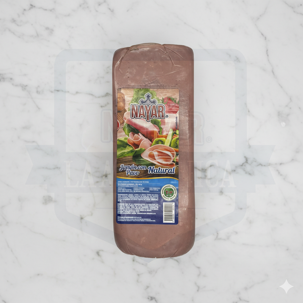 Jamón De Pavo Natural Nayar Rebanado.